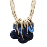 Collana Multifilo in Corda con Dischi Pendenti in Resina — foto 5