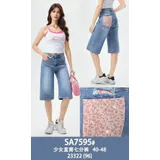 Jeans Corto Donna Primavera/Estate Made in Cina Quotidiano Colore Unico Standard Monocromo — foto 3