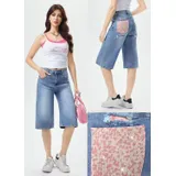 Jeans Corto Donna Primavera/Estate Made in Cina Quotidiano Colore Unico Standard Monocromo — foto 1