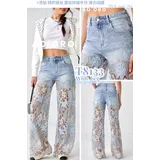 Jeans(D) Genere Jeans Larghi Donna Quattro stagioni Made in Cina Tempo libero Colore Unico Standard — foto 1