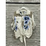 Camicie(D) Genere Camicia Camicia Casual Donna Estate Made in Italia Quotidiano Vari Colori Standard Stampata Lino — foto 3