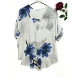 Camicie(D) Genere Camicetta Camicia Casual Donna Estate Made in Italia Quotidiano Colori Casuale Curvy(taglie forti) Fiori Cotone — foto 4