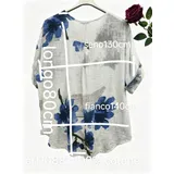 Camicie(D) Genere Camicetta Camicia Casual Donna Estate Made in Italia Quotidiano Colori Casuale Curvy(taglie forti) Fiori Cotone — foto 5