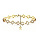 Bracciale Quadrifogli Traforati con Pavé di Zirconi — foto 1