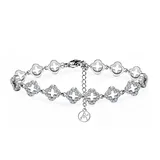 Bracciale Quadrifogli Traforati con Pavé di Zirconi — foto 3