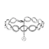 Bracciale Maglia Ovale con Zirconi — foto 3