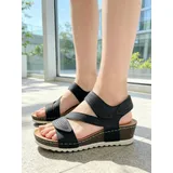 Sandali Donna Primavera/Estate Made in Cina Quotidiano Zeppe Infradito — foto 3