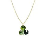 Collana con Ciondolo a Tre Cristalli Geometrici Colorati — foto 5