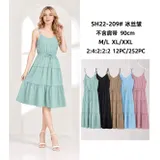 Abito Donna Primavera/Estate Made in Cina Quotidiano Vari Colori Standard Monocromo Viscosa — foto 1