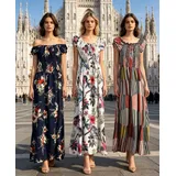 Vestiti Genere Abito Donna Primavera/Estate Made in Cina Quotidiano Vari Colori Standard Multicolore Viscosa — foto 1