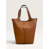 Donna Borsa a Mano - Larghezza 30 Cm - Altezza 31 Cm - Profondità 14 Cm - Tracolla Regolabile E Removibile - Accessori Metallici In Colore Oro - con Borsellino Interno Rimovibile - Made In Italy<br />
Vera Pelle Martellata — foto 3