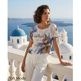 T-Shirt & Top(D) Genere T-Shirt Donna Primavera/Estate Made in Italia Quotidiano Vari Colori Oversize — foto 3