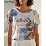 T-Shirt & Top(D) Genere T-Shirt Donna Primavera/Estate Made in Italia Quotidiano Vari Colori Oversize — foto 4