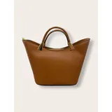 Donna Borsa a Mano -Larghezza: 23 Cm-Altezza: 24 Cm-Profondità: 12 Cm-Chiusura Con Zip-Con Tracolla Rimovibile E Regolabile-Accessori In Colore Oro-Made In Italy — foto 3
