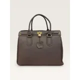 Donna Borsa a Mano -Larghezza: 34 Cm -Altezza: 28 Cm -Profondità: 17 Cm -Accessori In Colore Oro -Con Tracolla Regolabile E Rimovibile -Made In Italy<br />
Vera Pelle Martellata — foto 4
