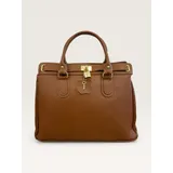 Donna Borsa a Mano -Larghezza: 34 Cm -Altezza: 28 Cm -Profondità: 17 Cm -Accessori In Colore Oro -Con Tracolla Regolabile E Rimovibile -Made In Italy<br />
Vera Pelle Martellata — foto 5