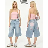 Jeans Corto Donna Primavera/Estate Made in Cina Quotidiano Colore Unico Standard — foto 1