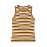 TOP SMANICATO IN MAGLIA TRAFORATA A RIGHE — foto 5