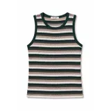 TOP SMANICATO IN MAGLIA TRAFORATA A RIGHE — foto 6