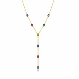 Collana a Y con Zirconi Multitaglio Colorati — foto 3
