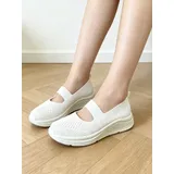 Sneakers basse Donna Primavera Made in Cina Tempo libero Colore Unico Plateau Anteriore Tonda — foto 1