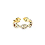 Anello Regolabile a Maglia Marina con Zirconi — foto 3