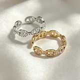 Anello Regolabile a Maglia Marina con Zirconi — foto 5