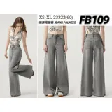 Jeans Larghi Donna Quattro stagioni Made in Cina Quotidiano Colore Unico Standard — foto 3