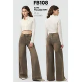 Jeans Larghi Donna Quattro stagioni Made in Cina Quotidiano Colore Unico Standard — foto 1