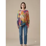 Pullover Donna 1 colore Stampata Normale Poliestere Normale Senza Chiusura — foto 1