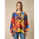 Pullover Donna 1 colore Stampata Normale Poliestere Normale Senza Chiusura — foto 1