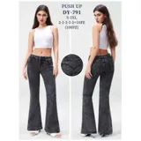 Jeans Bootcut Donna Quattro stagioni Made in Cina Quotidiano Colore Unico Standard — foto 1
