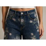 Jeans Larghi Donna Quattro stagioni Made in Cina Quotidiano Vari Colori Standard Fiori — foto 4