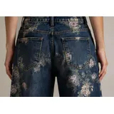 Jeans Larghi Donna Quattro stagioni Made in Cina Quotidiano Vari Colori Standard Fiori — foto 3