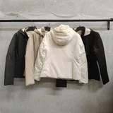 Cappotti(D) Genere Giacca Cappotti Corti Donna Autunno/Inverno Made in Cina Quotidiano Colore Unico Curvy(taglie forti) — foto 5