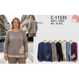 Curvy nome Genere Maglie Donna Autunno/Inverno Made in Cina Tempo libero Colore Unico Standard — foto 1