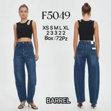 Jeans Larghi Donna Quattro stagioni Made in Cina Quotidiano Colore Unico Standard — foto 1