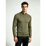 Pullover Uomo Uomo Autunno/Inverno Made in Cina Quotidiano Vari Colori Standard Monocromo Cerniera lampo — foto 3