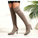 Stivali Tacchi Donna Autunno Made in Cina Tempo libero Tacco Spillo A punta — foto 2