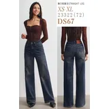 Jeans Larghi Donna Quattro stagioni Made in Cina Quotidiano Colore Unico Standard — foto 1