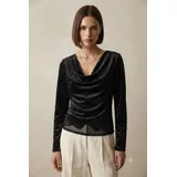 T-Shirt Donna Autunno/Inverno Made in Italia Tempo libero Vari Colori Standard Velluto — foto 4