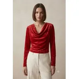 T-Shirt Donna Autunno/Inverno Made in Italia Tempo libero Vari Colori Standard Velluto — foto 1