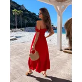 Vestiti Donna Estate Made in Italia Quotidiano Vari Colori Standard Monocromo Cotone — foto 4