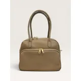 Donna Borsa a Mano -Larghezza: 27 Cm -Altezza: 21 Cm -Profondità: 10 Cm -Dettagli Metallici Colore Oro -Con Tracolla Regolabile -Made In Italy Vera Pelle Martellata — foto 4