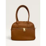 Donna Borsa a Mano -Larghezza: 27 Cm -Altezza: 21 Cm -Profondità: 10 Cm -Dettagli Metallici Colore Oro -Con Tracolla Regolabile -Made In Italy Vera Pelle Martellata — foto 6