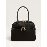 Donna Borsa a Mano -Larghezza: 27 Cm -Altezza: 21 Cm -Profondità: 10 Cm -Dettagli Metallici Colore Oro -Con Tracolla Regolabile -Made In Italy Vera Pelle Martellata — foto 3