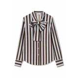 CAMICIA IN COTONE A RIGHE — foto 3