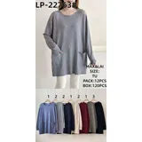 Curvy nome Genere Maglie Donna Autunno/Inverno Made in Cina Tempo libero Colore Unico Standard — foto 1