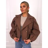 Giacche(D) Genere Giacca Leggere Giacca Donna Autunno Made in Italia Quotidiano Colore Unico Standard Monocromo — foto 4