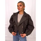 Giacche(D) Genere Giacca Leggere Giacca Donna Autunno Made in Italia Quotidiano Colore Unico Standard Monocromo — foto 5
